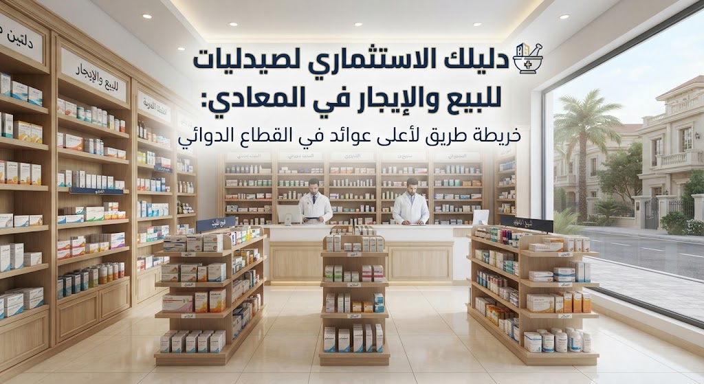 دليلك الاستثماري لصيدليات للبيع والإيجار في المعادي: خريطة طريق لأعلى عوائد في القطاع الدوائي