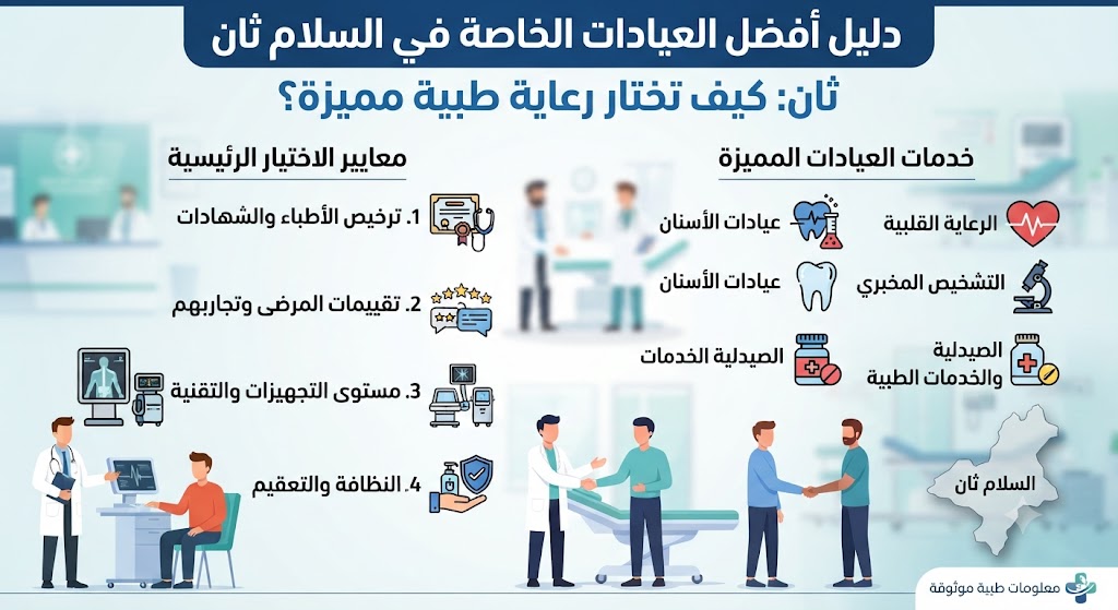 دليل أفضل العيادات الخاصة في السلام ثان: كيف تختار رعاية طبية مميزة؟