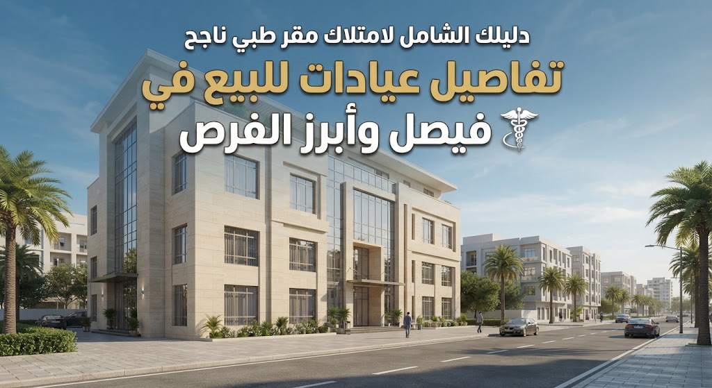 دليلك الشامل لامتلاك مقر طبي ناجح: تفاصيل عيادات للبيع في فيصل وأبرز الفرص
