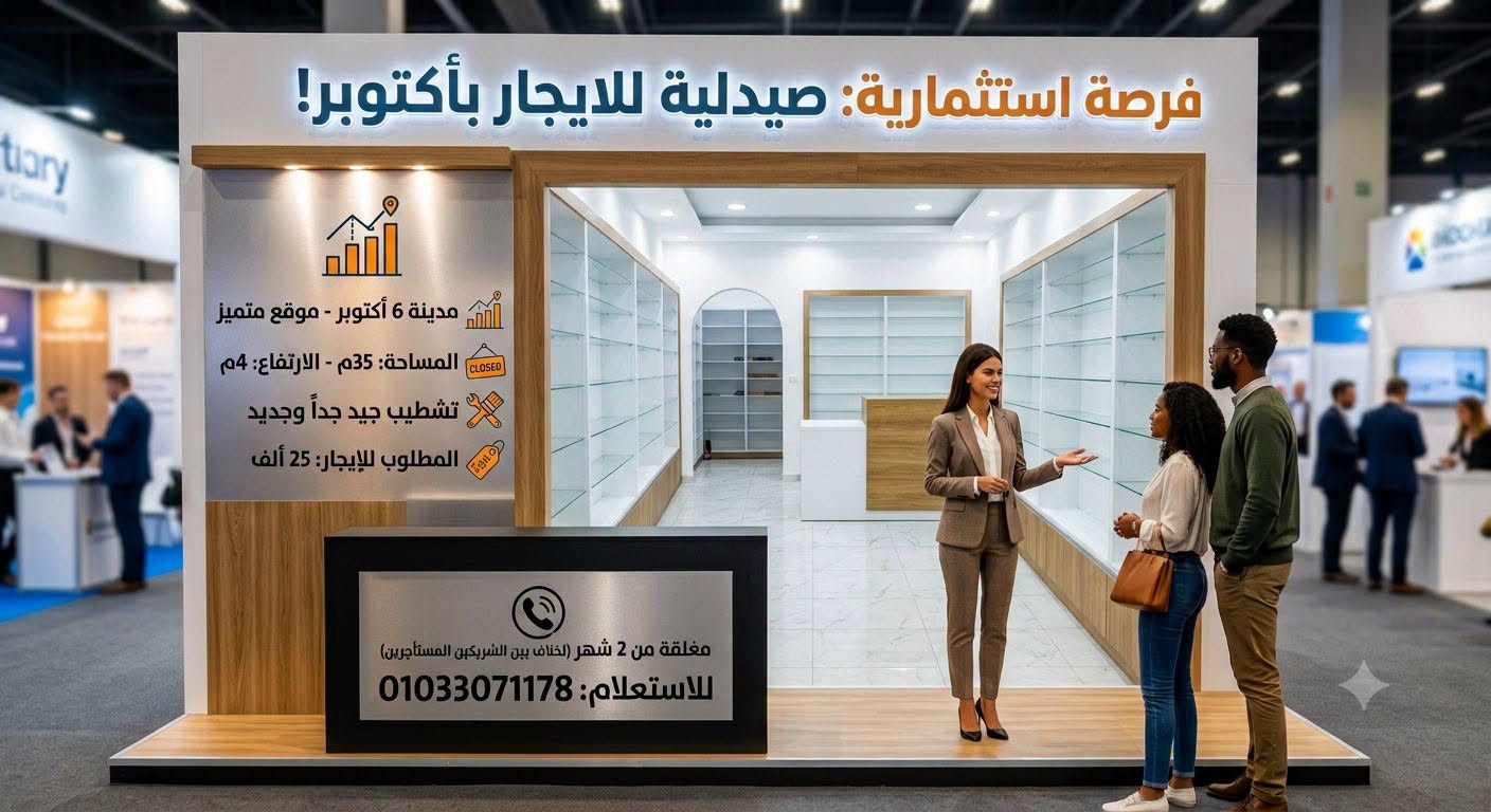 صيدلية للايجار اكتوبر مول رقم #174