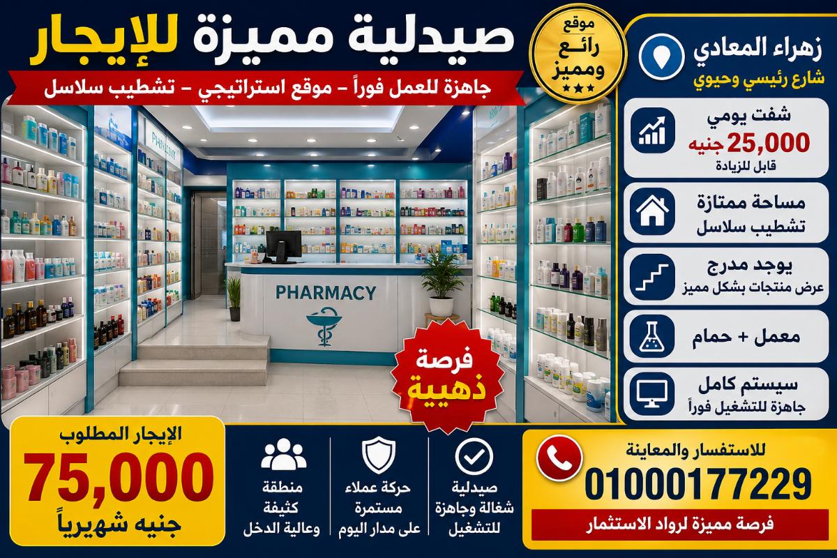 صيدليه ايجار المعادى رقم #240